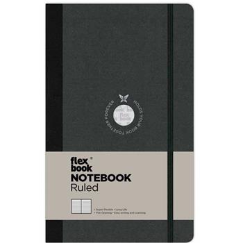 Flex Book Notebook Not Defteri 17x24 Esnek Kapaklı Çizgili / Tarihli Siyah Şerit 192 Sayfa