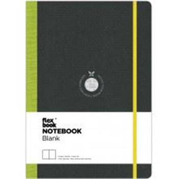 Flex Book Notebook Not Defteri 17x24 Esnek Kapaklı Çizgili / Tarihli Yeşil Şerit 192 Sayfa