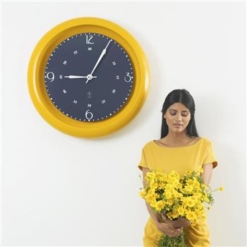 Sy Time İbora Duvar Saati (70 cm) Sarı SYT-6990