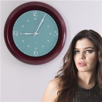 Sy Time İbora Duvar Saati (70 cm) Vişne Rengi SYT-7027