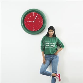 Sy Time İbora Duvar Saati (70 cm) Yeşil SYT-7010