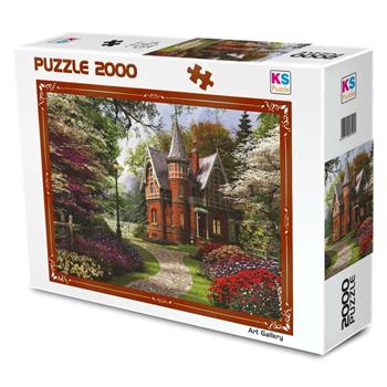 KS Games Victorian Cottage In Bloom 2000 Parça Puzzle 11294