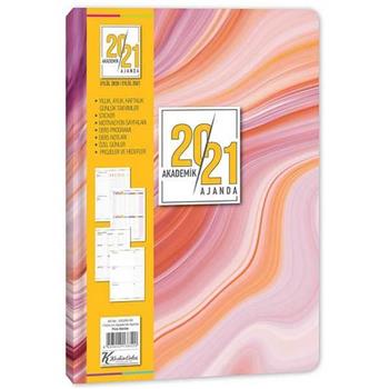 Keskin Color 17x24 Ciltli Akademik Ajanda - Pink Marble 830260-99
