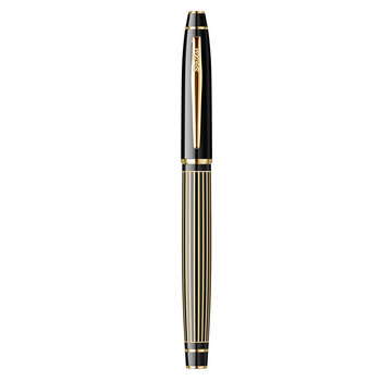 Scrikss Noble 35L Roller Kalem Çizgi Desenli Siyah Altın