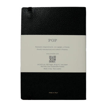 Pineider Pop Notebook 14,5x21 cm Black Gold CNLL002M056