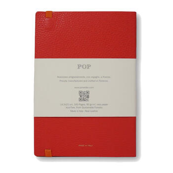 Pineider Pop Notebook 14,5x21 cm Fire Papaya Gold CNLL002M600