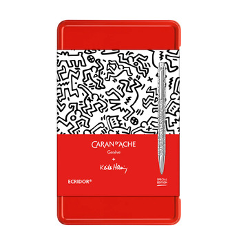 Caran d'Ache Ecridor Keith Haring Tükenmez Kalem ve Deri Kılıf Seti Special Edition 890.023