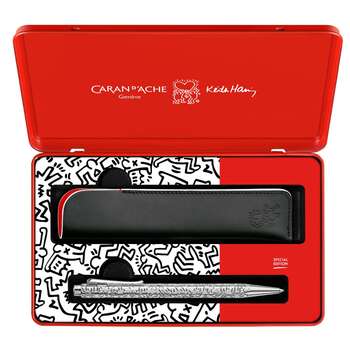 Caran d'Ache Ecridor Keith Haring Tükenmez Kalem ve Deri Kılıf Seti Special Edition 890.023