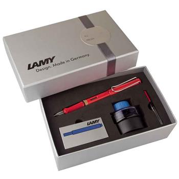 Lamy Safari Dolma Kalem Mürekkep + Kartuş + Piston Kırmızı 16Ds-M