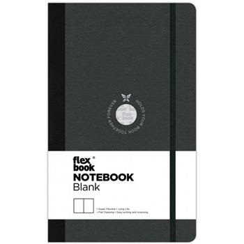 Flex Book Notebook Not Defteri Esnek Kapaklı Çizgisiz 192 Sayfa Siyah Şerit