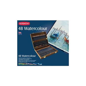 Derwent Watercolour Aquarell Boya Kalemi 48 Renk Ahşap Kutu DW0700758