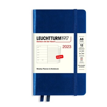 Leuchtturm1917 Weekly Planner + Notebook Navy A6 365900 2023 Ajanda