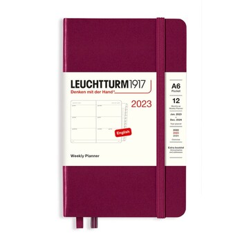 Leuchtturm1917 Weekly Planner + Notebook Port Red A6 365952 2023 Ajanda