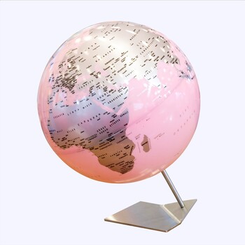 Küre Design Globe Light Misty Rose Pembe 33cm 45122