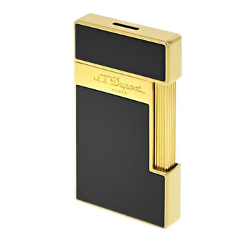 S.T. Dupont Slimmy Çakmak Shiny Black Lacquer and Gold 28002