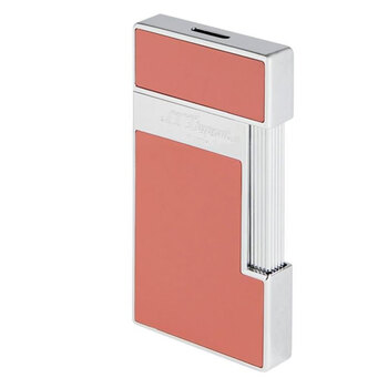 S.T. Dupont Slimmy Çakmak Shiny Coral Lacquer and Chrome 28006