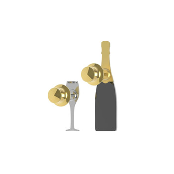 Metalmorphose Şarap & Kadeh Broş Seti